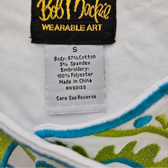 Vintage Bob Mackie Wearable Art to Wear Small White Embroidered Jacket EUC - Picture 3 of 6